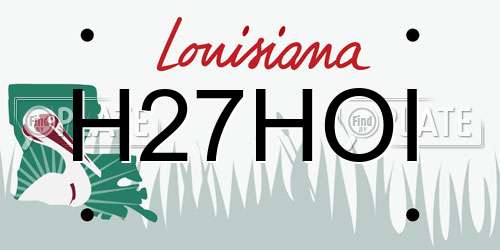 H27HOI Louisiana License Plate