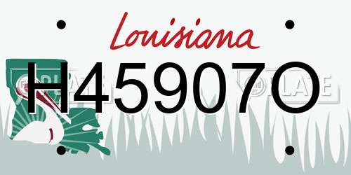 H45907O Louisiana License Plate