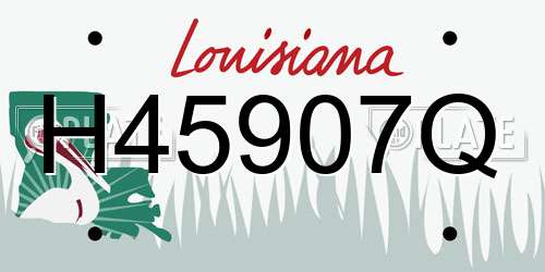 H45907Q Louisiana License Plate
