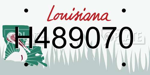 H489070 Louisiana License Plate
