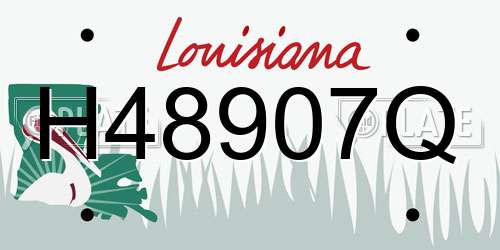 H48907Q Louisiana License Plate