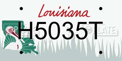 H5035T Louisiana License Plate