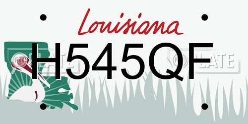 H545QF Louisiana License Plate