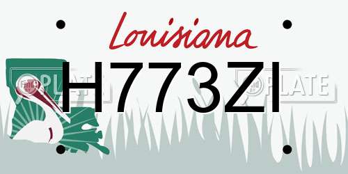 H773ZI Louisiana License Plate