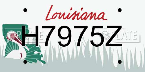 H7975Z Louisiana License Plate