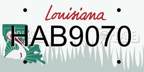 HAB9070 Louisiana License Plate