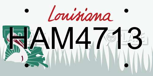 HAM4713 Louisiana License Plate
