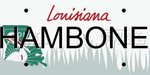 HAMBONE Louisiana License Plate