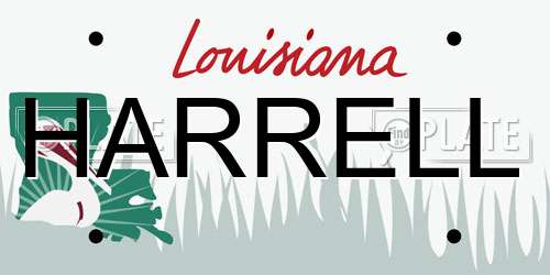 HARRELL Louisiana License Plate