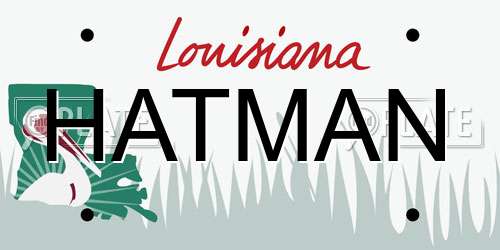 HATMAN Louisiana License Plate
