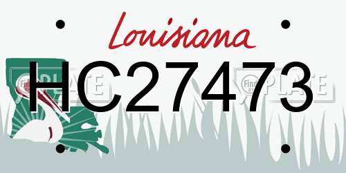 HC27473 Louisiana License Plate