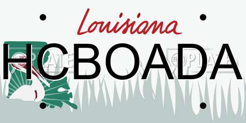 HCBOADA Louisiana License Plate