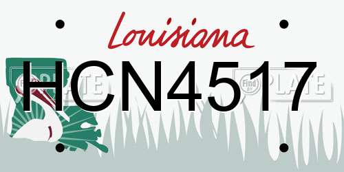 HCN4517 Louisiana License Plate