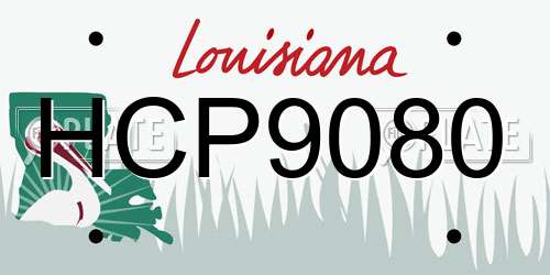HCP9080 Louisiana License Plate