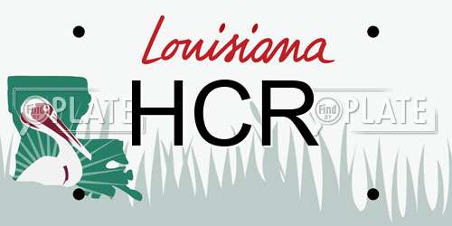 HCR Louisiana License Plate