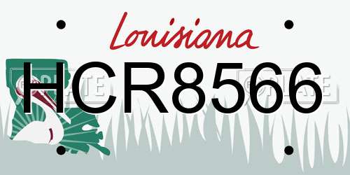 HCR8566 Louisiana License Plate