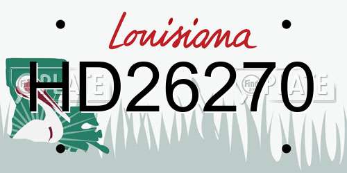 HD26270 Louisiana License Plate