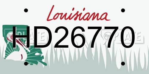 HD26770 Louisiana License Plate