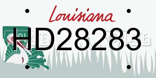 HD28283 Louisiana License Plate