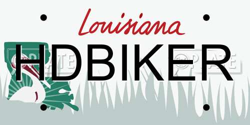 HDBIKER Louisiana License Plate