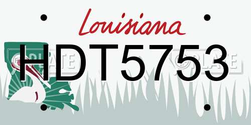 HDT5753 Louisiana License Plate