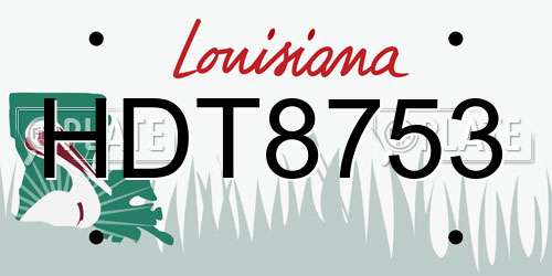 HDT8753 Louisiana License Plate