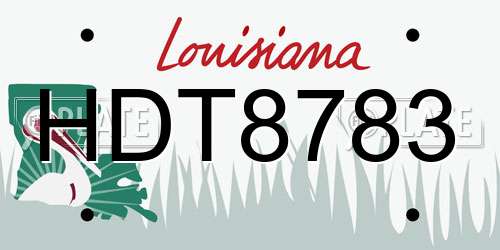 HDT8783 Louisiana License Plate