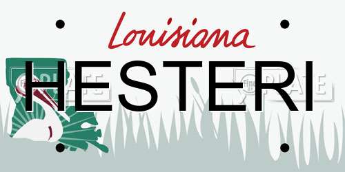 HESTERI Louisiana License Plate