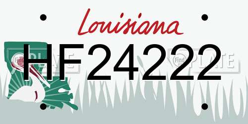 HF24222 Louisiana License Plate
