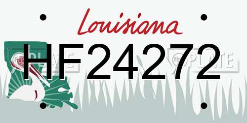 HF24272 Louisiana License Plate