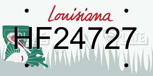 HF24727 Louisiana License Plate