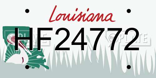 HF24772 Louisiana License Plate