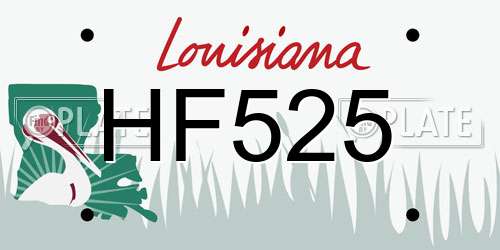 HF525 Louisiana License Plate