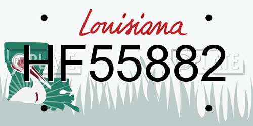 HF55882 Louisiana License Plate