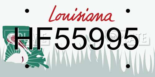 HF55995 Louisiana License Plate