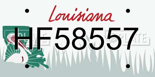 HF58557 Louisiana License Plate