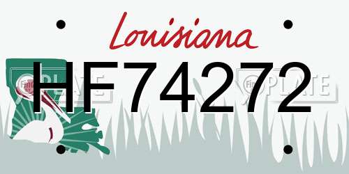 HF74272 Louisiana License Plate