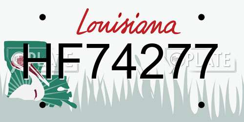 HF74277 Louisiana License Plate
