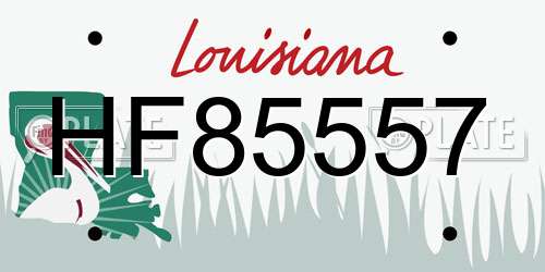 HF85557 Louisiana License Plate