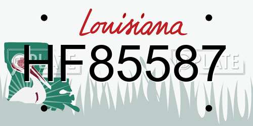 HF85587 Louisiana License Plate