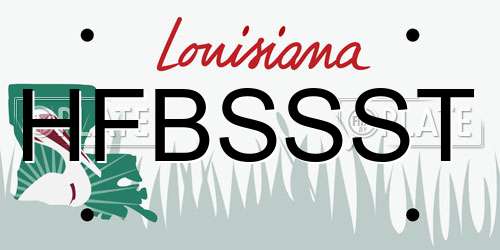 HFBSSST Louisiana License Plate