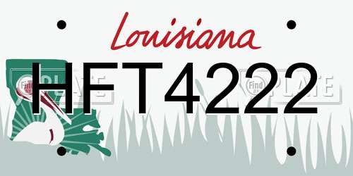 HFT4222 Louisiana License Plate