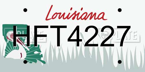 HFT4227 Louisiana License Plate