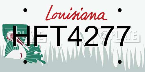 HFT4277 Louisiana License Plate