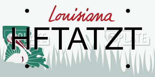 HFTATZT Louisiana License Plate