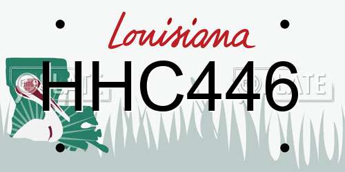 HHC446 Louisiana License Plate