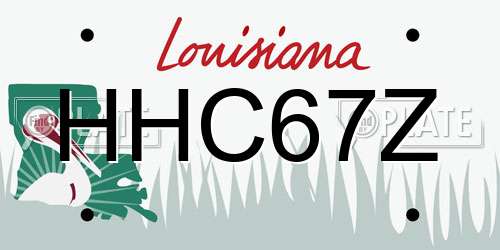 HHC67Z Louisiana License Plate