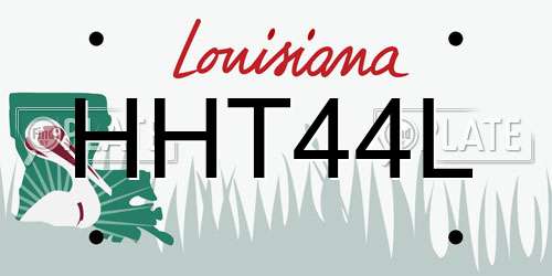 HHT44L Louisiana License Plate