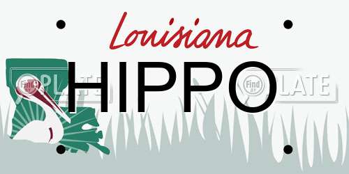 HIPPO Louisiana License Plate