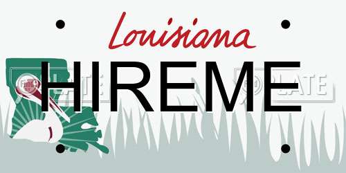 HIREME Louisiana License Plate